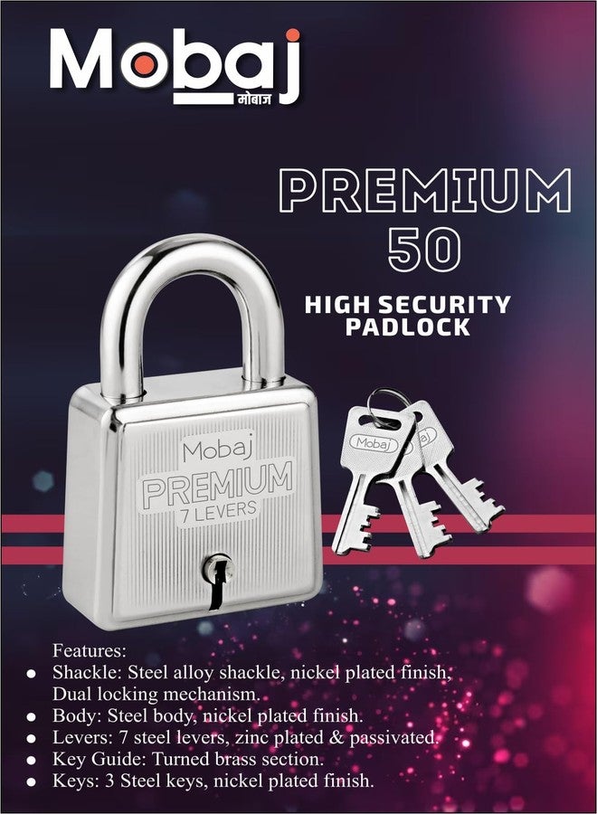 Mobaj® Premium 50mm (Material-Mild Steel)(Silver Colour) - Image 2